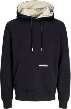JACK & JONES Mikina 'Legacy'  čierna / biela