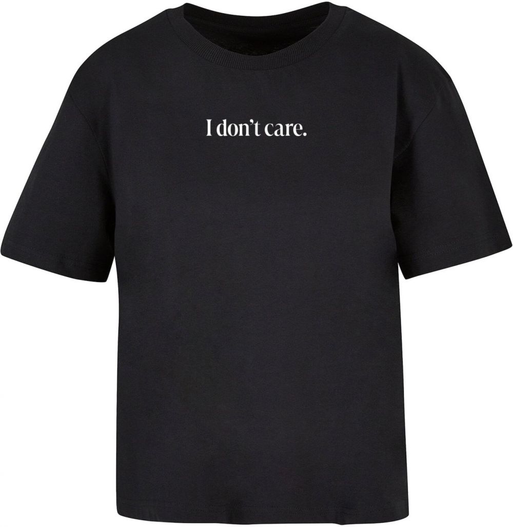 Miss Tee Tričko 'I Don´t Care'  čierna / biela