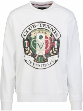 19V69 ITALIA Mikina 'Nico Tennis'  zelená / vínovo červená / čierna / biela