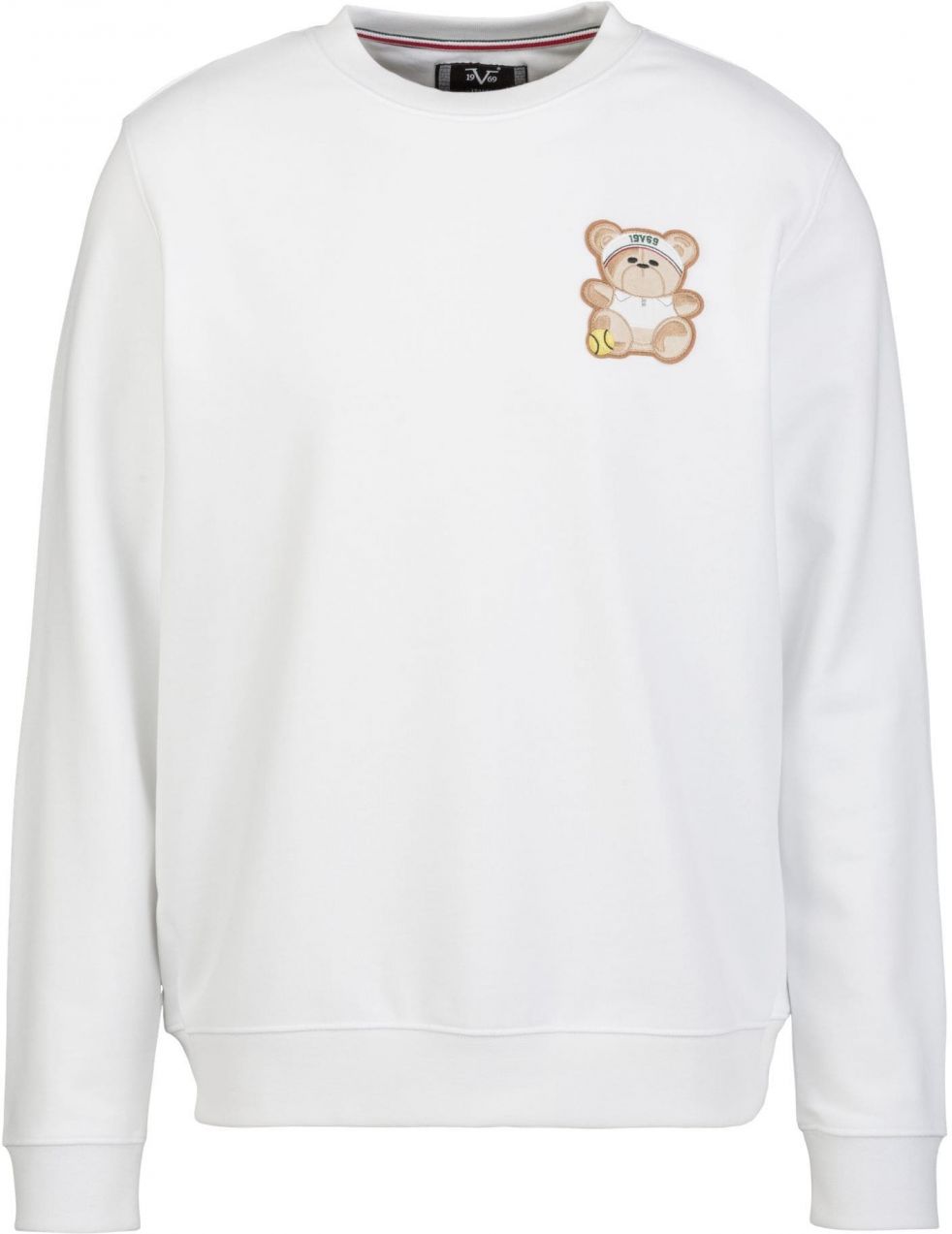 19V69 ITALIA Mikina 'Nico Teddy'  svetlohnedá / zelená / biela