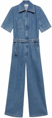 MANGO Overal 'FLEUR'  modrá denim