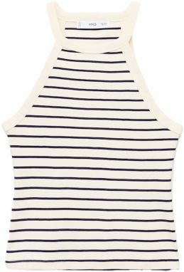 MANGO Top 'PORTA'  svetlobéžová / čierna