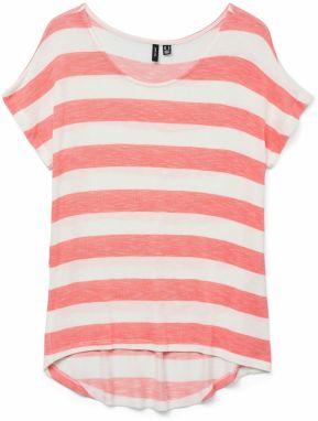 VERO MODA Tričko  fuksia / biela