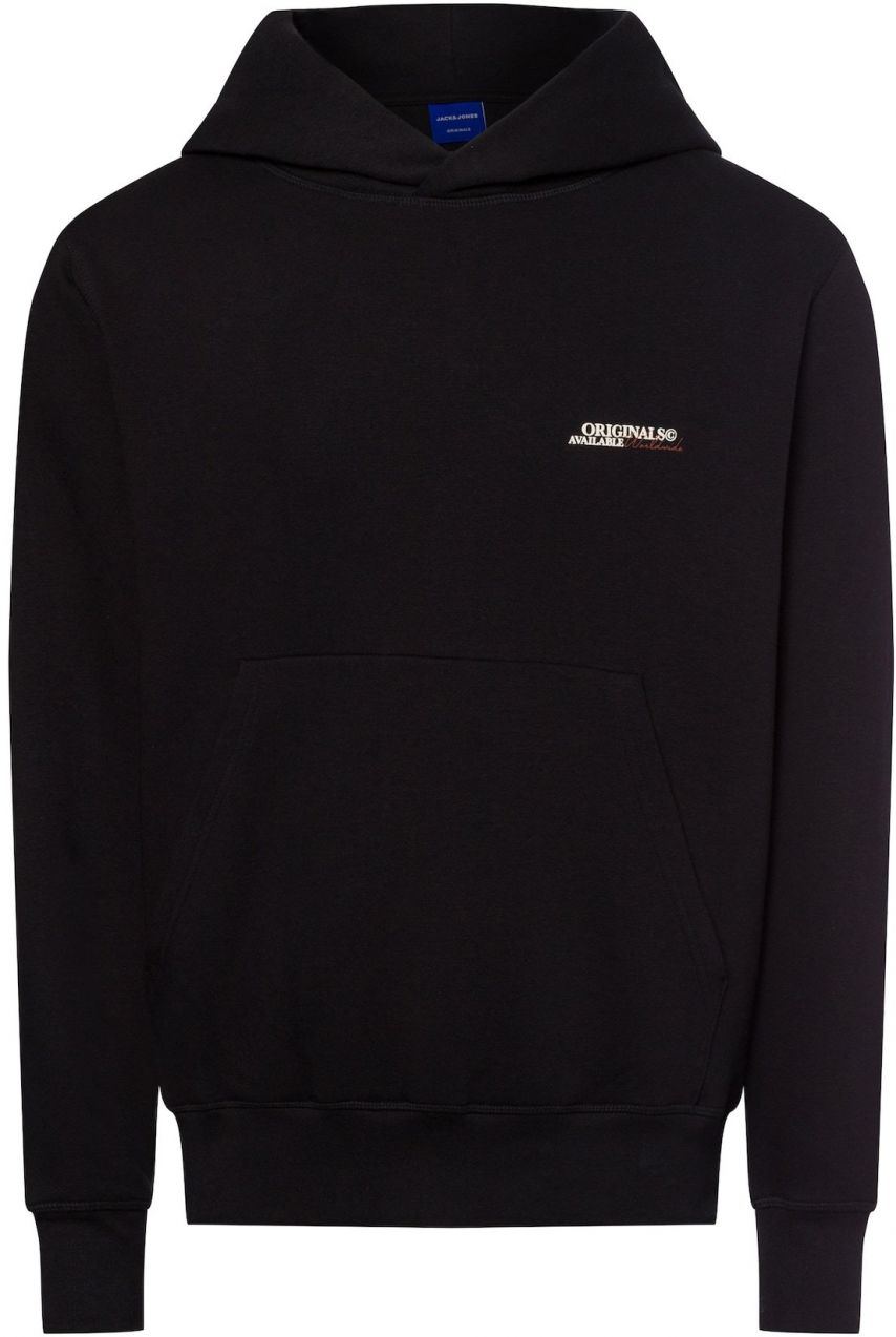 JACK & JONES Mikina 'JORISLINGTON'  čerešňová / čierna / biela