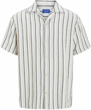 Jack & Jones Plus Košeľa 'JORCoba'  námornícka modrá / pastelovo zelená / biela