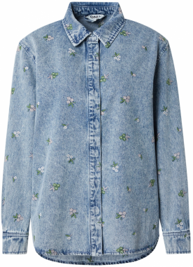 ONLY Blúzka 'ONLVera'  modrá denim / zelená / rosé / šedobiela