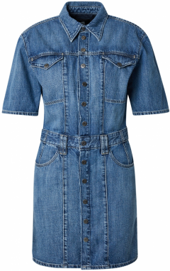 G-STAR Košeľové šaty  modrá denim