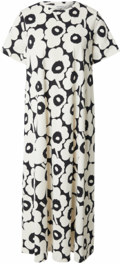 Marimekko Šaty 'PISTEINEN'  čierna / biela