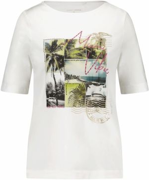 GERRY WEBER Tričko  modrozelená / svetlozelená / čierna / biela