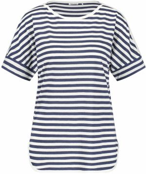 GERRY WEBER Tričko  indigo / biela