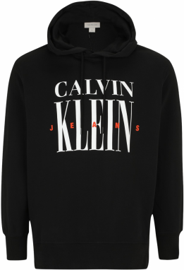 Calvin Klein Jeans Plus Mikina  červená / čierna / biela