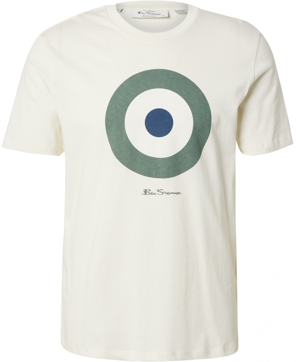 Ben Sherman Tričko 'Signature Target'  námornícka modrá / svetlosivá / zelená / čierna