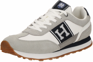 Hackett London Nízke tenisky 'HENDFOR'  sivá / čierna / biela