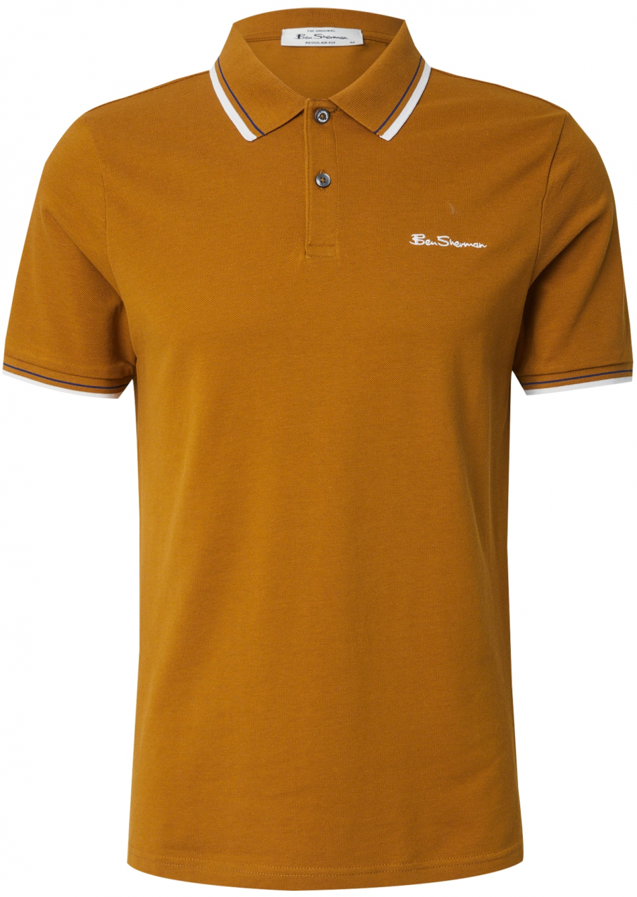 Ben Sherman Tričko  modrá / šafránová / biela