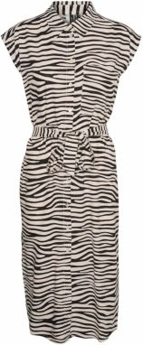 VERO MODA Košeľové šaty 'VMMYMILO'  béžová / čierna