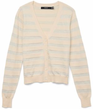 VERO MODA Kardigán 'VMHAPPYSHINE'  krémová / tmelová