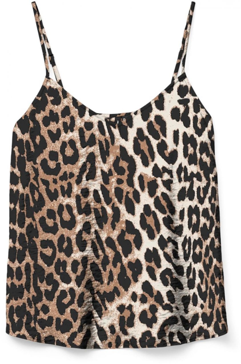 VERO MODA Top 'VMJOSIE'  krémová / tmavobéžová / čierna