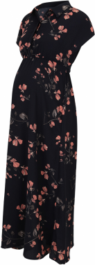Vero Moda Maternity Košeľové šaty 'VMMNewhalie'  námornícka modrá / sivá / lososová
