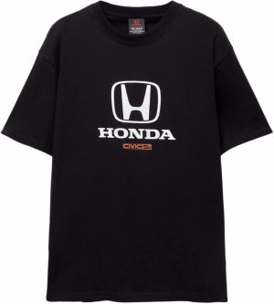 Pull&Bear Tričko 'HONDA CIVIC'  homárová / čierna / biela