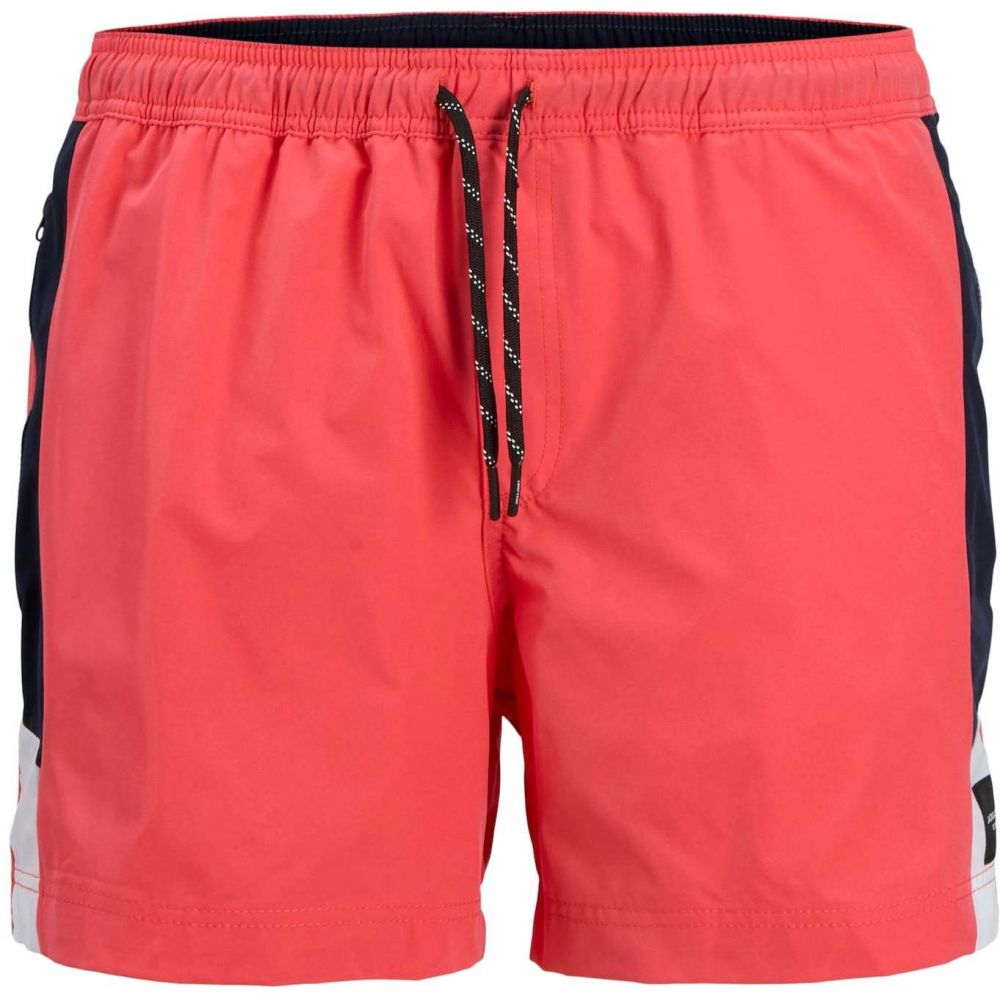 JACK & JONES Plavecké šortky 'JPSTMAUI'  koralová / čierna / biela