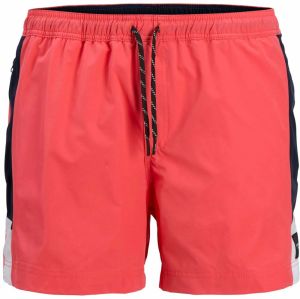JACK & JONES Plavecké šortky 'JPSTMAUI'  koralová / čierna / biela