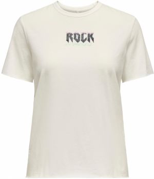 ONLY Tričko 'ONLLUCY'  krémová / ružová / čierna