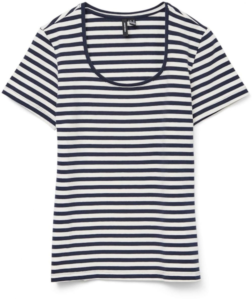 VERO MODA Tričko 'VMLOTTE'  tmavomodrá / biela