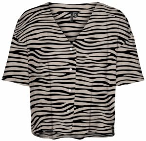 VERO MODA Blúzka 'VMJESMILO'  svetlobéžová / čierna