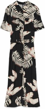 VERO MODA Košeľové šaty 'VMEASY'  béžová / hnedá / čierna / biela