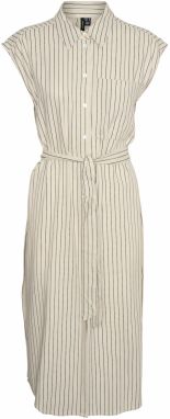 VERO MODA Košeľové šaty 'VMMYMILO'  sivobéžová / čierna