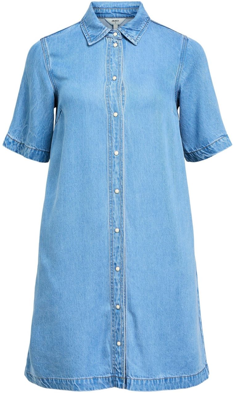 OBJECT Košeľové šaty 'OBJFRAME'  modrá denim