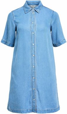 OBJECT Košeľové šaty 'OBJFRAME'  modrá denim