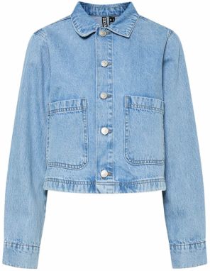 PIECES Prechodná bunda 'SKY'  modrá denim