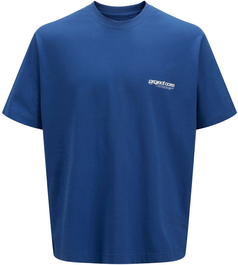 JACK & JONES Tričko 'Union'  tmavomodrá / biela