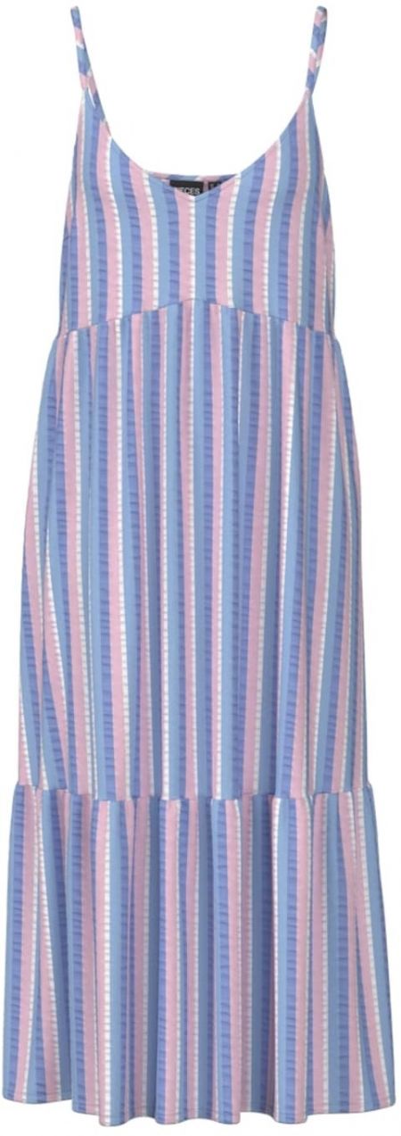 PIECES Letné šaty 'PCAitlyn'  modrá / svetlomodrá / pitaya / biela