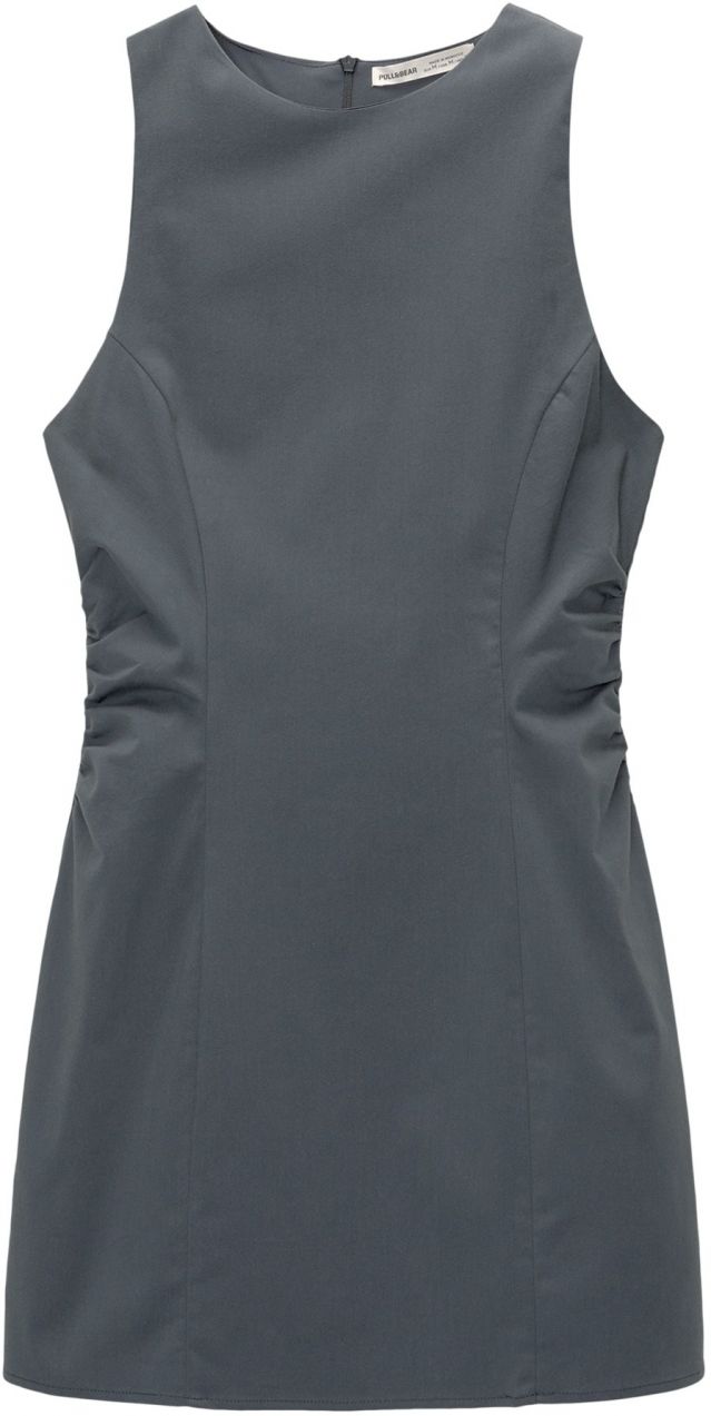 Pull&Bear Puzdrové šaty  tmavosivá