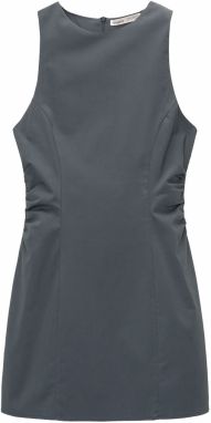 Pull&Bear Puzdrové šaty  tmavosivá