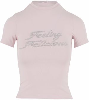 Felicious Tričko 'Feeling'  pastelovo ružová / strieborná