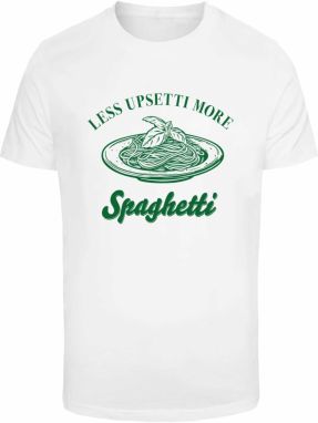 Mister Tee Tričko 'Upsetti Spaghetti'  zelená / biela
