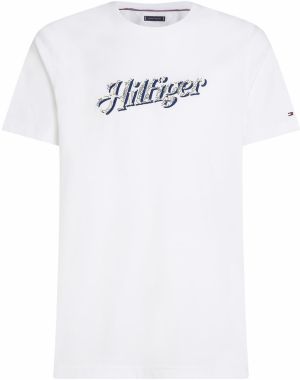 TOMMY HILFIGER Tričko  krémová / námornícka modrá / biela