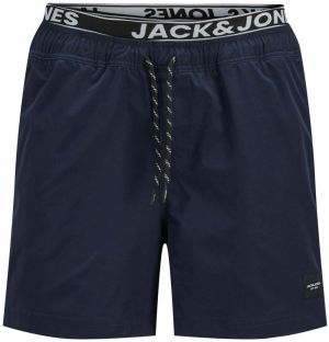 JACK & JONES Plavecké šortky 'JPSTMaui'  námornícka modrá / čierna / biela