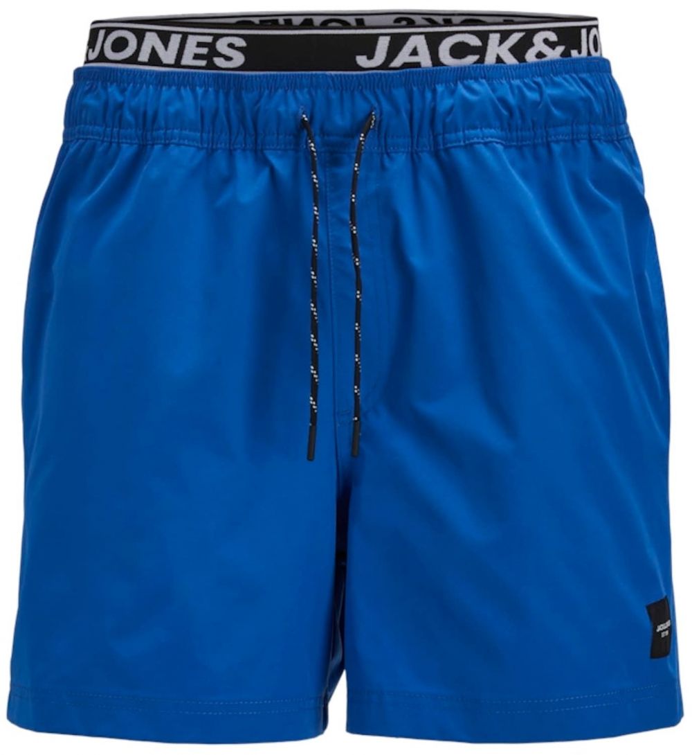 JACK & JONES Plavecké šortky 'JPSTMaui'  tmavomodrá / sivá / čierna
