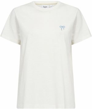 SAINT TROPEZ Tričko 'Jadeen'  svetlomodrá / biela