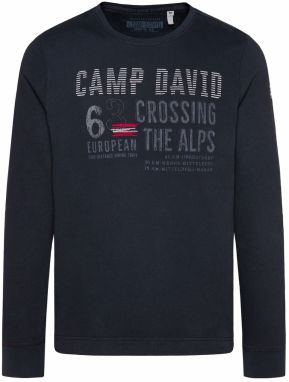 CAMP DAVID Mikina  tmavomodrá / svetlosivá / červená
