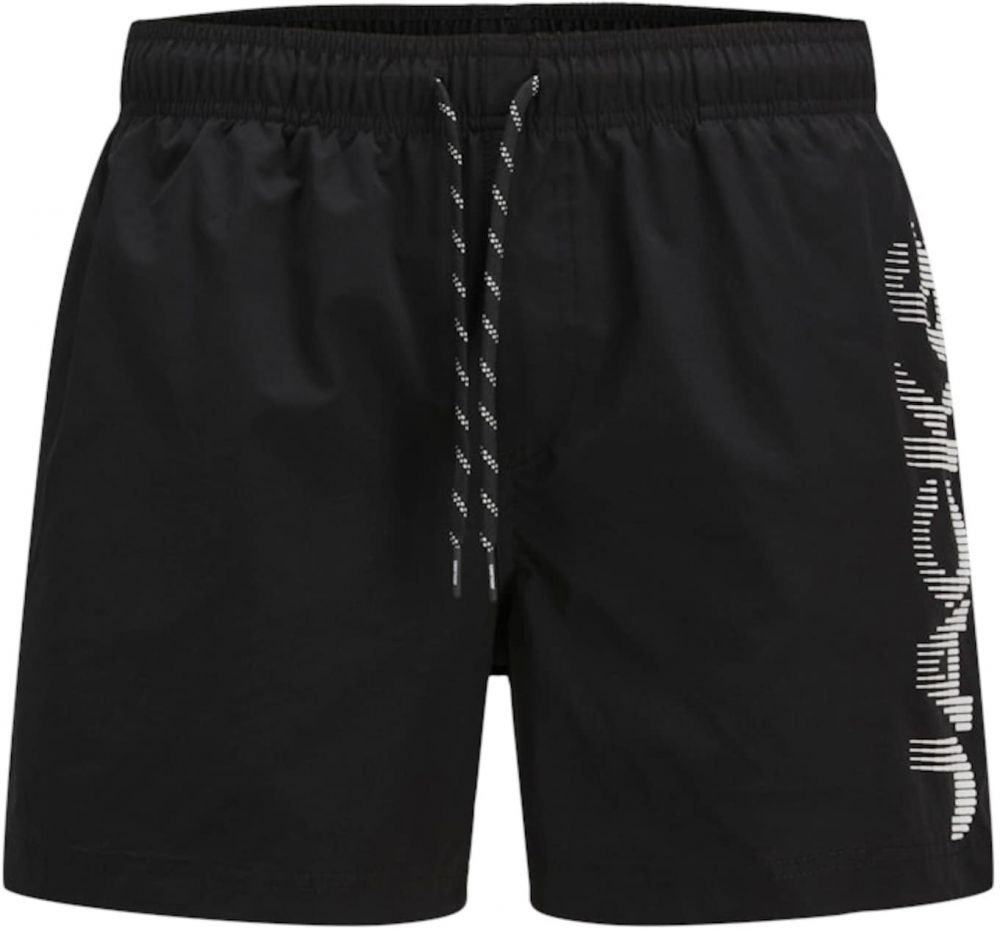 JACK & JONES Plavecké šortky 'JPSTMaui'  sivobéžová / čierna
