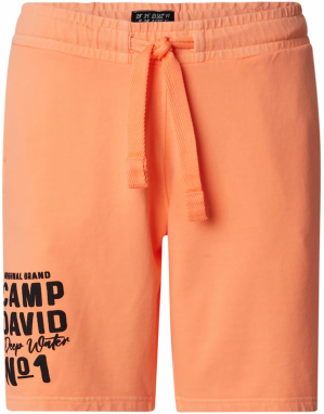 CAMP DAVID Nohavice  oranžová / čierna