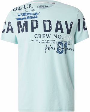 CAMP DAVID Tričko  tmavomodrá / mätová / čierna