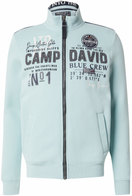 CAMP DAVID Tepláková bunda  mätová / čierna / biela