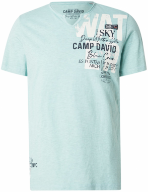 CAMP DAVID Tričko  mätová / čierna / biela