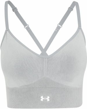 UNDER ARMOUR Športová podprsenka  svetlosivá / biela